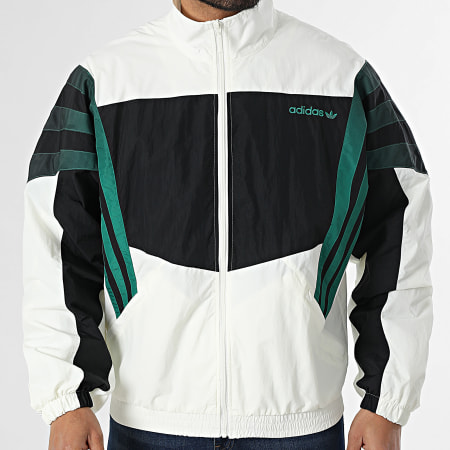 Adidas Originals - Veste Zippée A Bandes Santiago KS8328 Noir Beige Clair