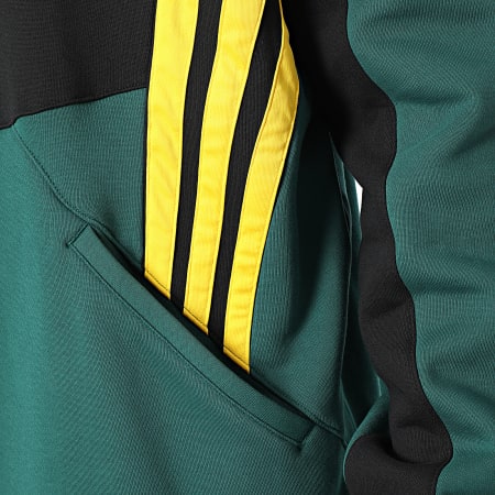 Adidas Originals - Sweat Capuche A Bandes Santiago KT0728 Vert Noir Jaune