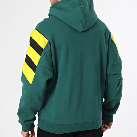 Adidas Originals - Sweat Capuche A Bandes Santiago KT0728 Vert Noir Jaune