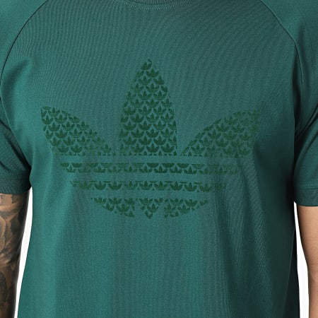 Adidas Originals - Tee Shirt A Bandes Monogram 3 Stripes KD1359 Vert
