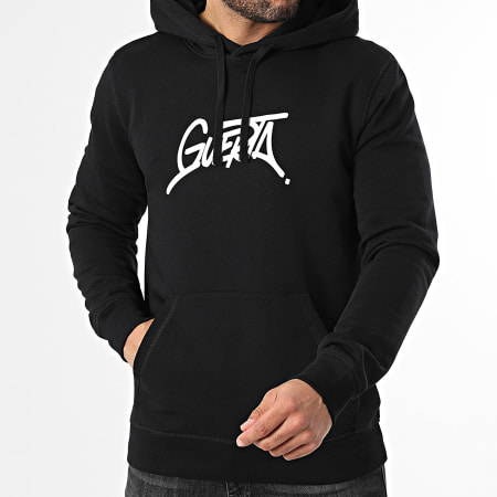 Guerta - Sweat Capuche Guerta Noir Blanc