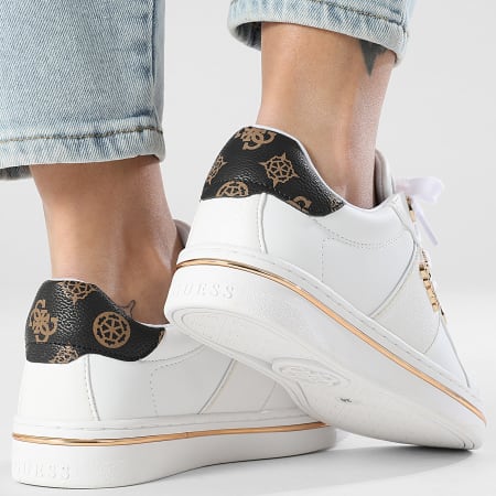Guess - Baskets Femme FLPSTWELE12 White Doré