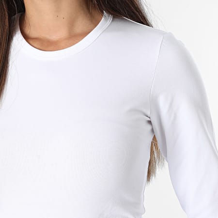 Jack And Jones - Tee Shirt Manches Longues Femme Celine Gigi Blanc