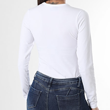 Jack And Jones - Tee Shirt Manches Longues Femme Celine Gigi Blanc