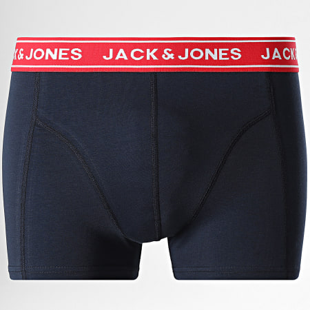 Jack And Jones - Lot De 5 Boxers Hector Solid Gris Chiné Rouge Blue Marine
