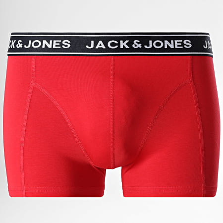Jack And Jones - Lot De 5 Boxers Hector Solid Gris Chiné Rouge Blue Marine