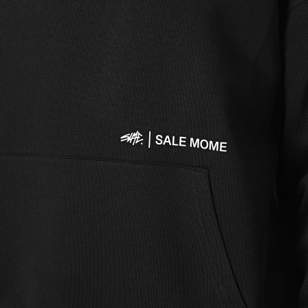 Sale Môme Paris - Sudadera con Capucha Relaxed Forever Young Negro Blanco