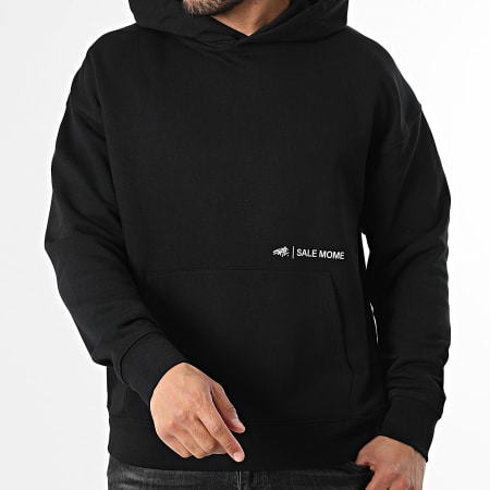 Sale Môme Paris - Sudadera con Capucha Relaxed Forever Young Negro Blanco