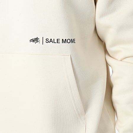 Sale Môme Paris - Sudadera con Capucha Relaxed Forever Young Beige Negro