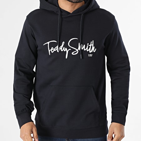 Teddy Smith - Sweat Capuche Evry 10818123D Bleu Marine Foncé