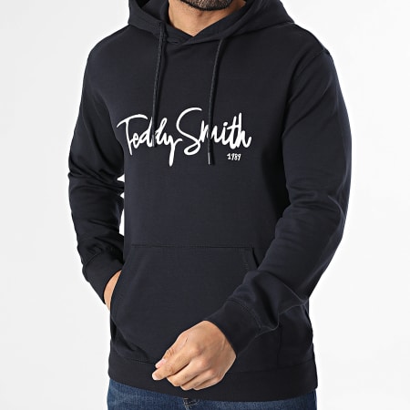 Teddy Smith - Sweat Capuche Evry 10818123D Bleu Marine Foncé