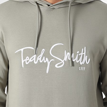 Teddy Smith - Sweat Capuche Evry 10818123D Vert Kaki Clair