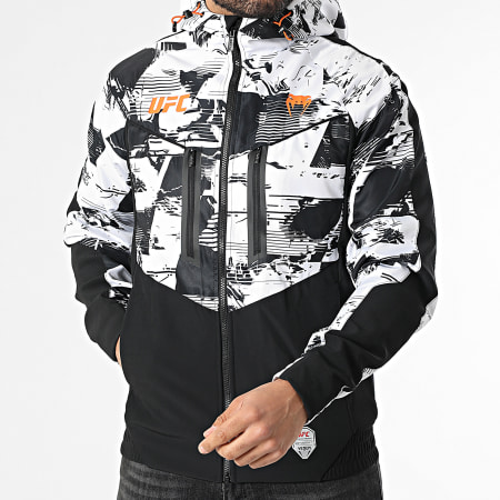 Venum - Chaqueta con capucha con cremallera UFC Fight Week 00426 Negro Blanco