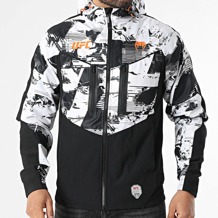Venum - Chaqueta con capucha con cremallera UFC Fight Week 00426 Negro Blanco