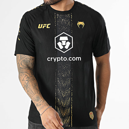 Venum - T-Shirts Textured UFC Zenith 00479 Black Gold - Ryses