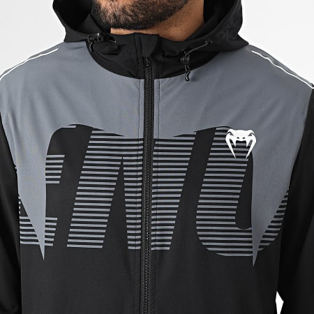 Venum - Chaqueta Zippada Capucha Adrenaline 5864 Negro Gris Antracita