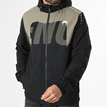 Venum - Chaqueta con Cremallera y Capucha Adrenaline 05864 Negro Verde Kaki