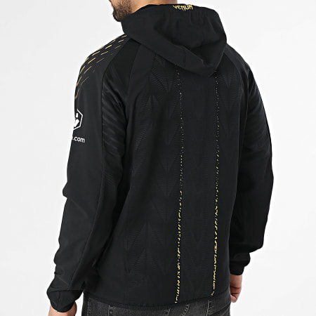 Venum - Chaqueta Zippada Capucha Fight Night UFC Zenith 00477 Negro Dorado