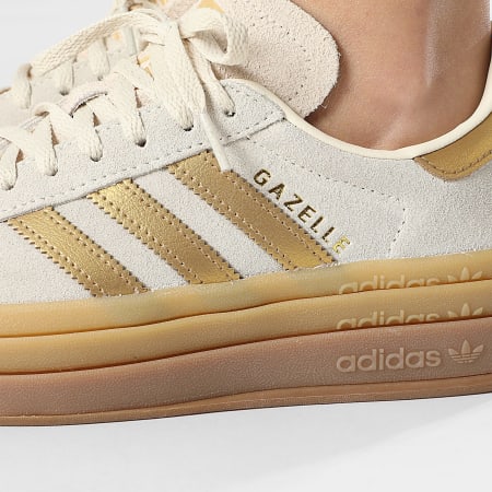 Adidas Originals - Baskets Femme Gazelle Bold W IH6781 Cream White Brown Desert