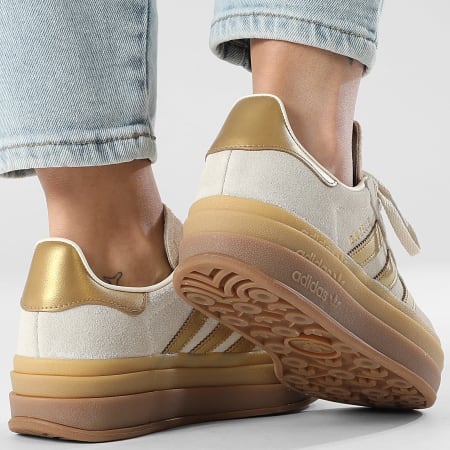 Adidas Originals - Baskets Femme Gazelle Bold W IH6781 Cream White Brown Desert