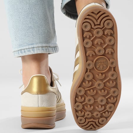 Adidas Originals - Baskets Femme Gazelle Bold W IH6781 Cream White Brown Desert