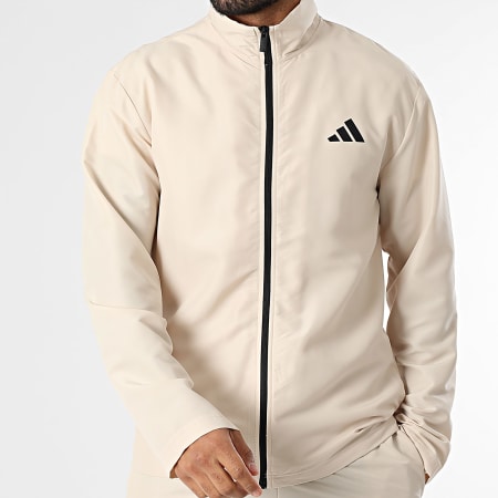 Adidas Sportswear - Ensemble Veste Zippée Et Pantalon Jogging Cargo Woven Cargo KE5890 Beige