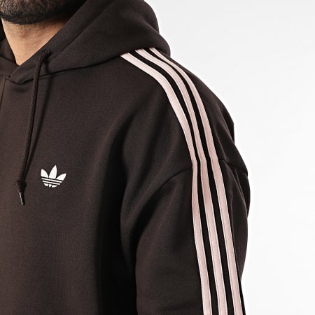 Adidas Originals - Sudadera con capucha A Rayas 3 Stripes KE0880 Marrón Rosa