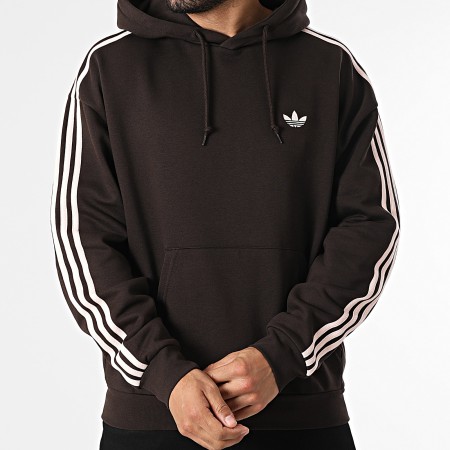 Adidas Originals - Sudadera con capucha A Rayas 3 Stripes KE0880 Marrón Rosa