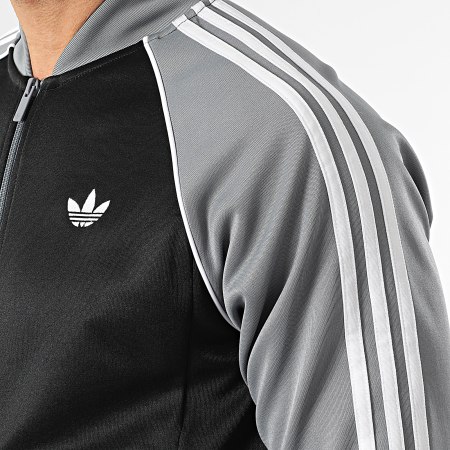 Adidas Originals - Veste Zippée A Bandes SST TT KE1671 Noir Gris