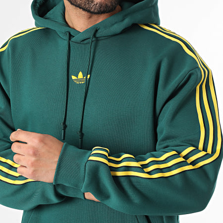 Adidas Originals - Sudadera Capucha A Rayas HD KE2150 Verde Amarillo