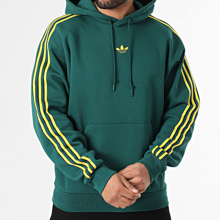 Adidas Originals - Sudadera Capucha A Rayas HD KE2150 Verde Amarillo