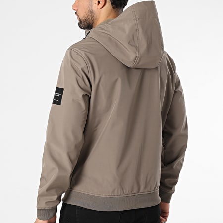 Jack And Jones - Veste Capuche Zippée Basic Softshell Taupe