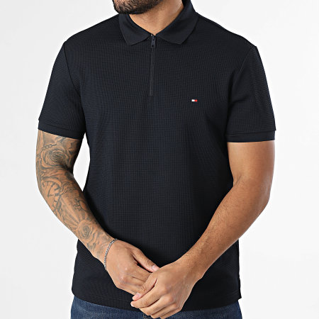Tommy Hilfiger - Polo Manches Courtes Texturé Performance Structured 1773 Bleu Marine