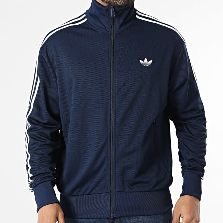Adidas Originals - Veste Zippée A Bandes Firebird TT KD4077 Bleu Marine Blanc
