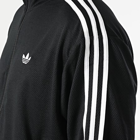 Adidas Originals - Veste Zippée A Bandes Firebird TT KE0782 Noir Blanc