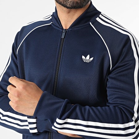 Adidas Originals - Veste Zippée A Bandes SST TT KE3511 Bleu Marine Blanc