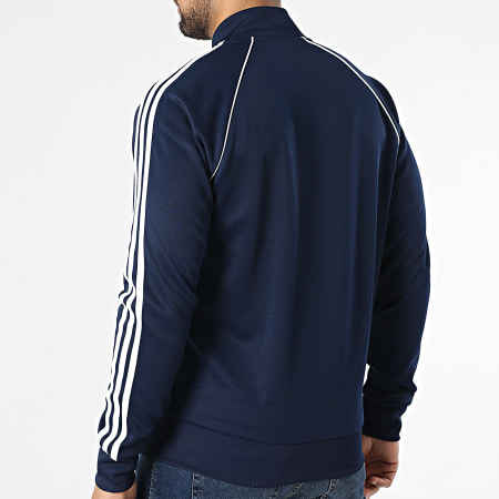 Adidas Originals - Veste Zippée A Bandes SST TT KE3511 Bleu Marine Blanc
