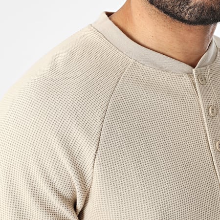 Adidas Originals - Tee Shirt Manches Longues Texturé Essentials KE1178 Beige