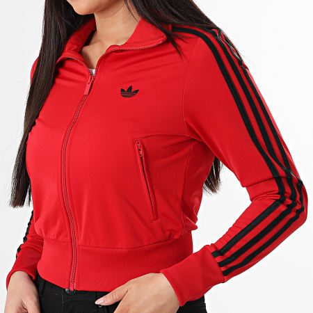 Adidas Originals - Veste Zippée A Bandes Femme FB Classic TT KD1334 Rouge Noir