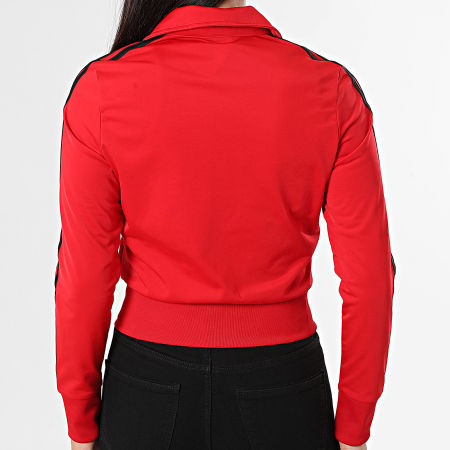 Adidas Originals - Veste Zippée A Bandes Femme FB Classic TT KD1334 Rouge Noir