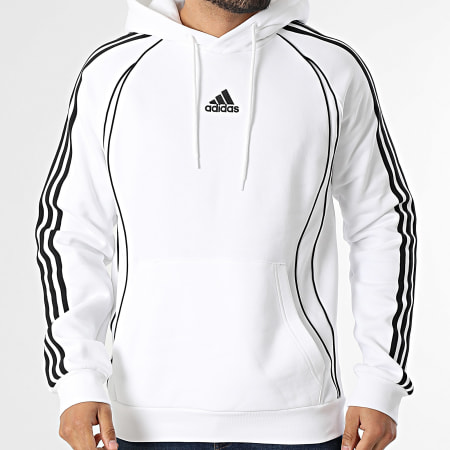 Adidas Performance - Sudadera con capucha A Rayas Teamgeist KD5878 Blanco