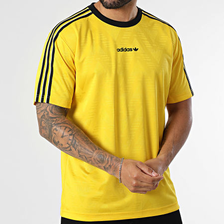 Adidas Originals - Tee Shirt A Bandes Jacquard Jersey KE3336 Jaune