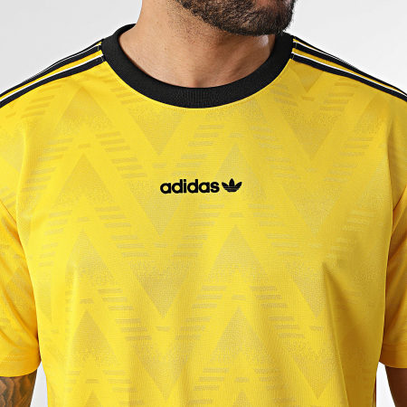 Adidas Originals - Tee Shirt A Bandes Jacquard Jersey KE3336 Jaune