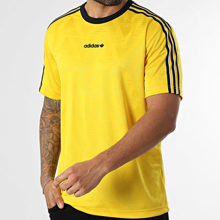 Adidas Originals - Tee Shirt A Bandes Jacquard Jersey KE3336 Jaune