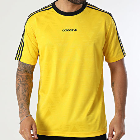 Adidas Originals - Tee Shirt A Bandes Jacquard Jersey KE3336 Jaune