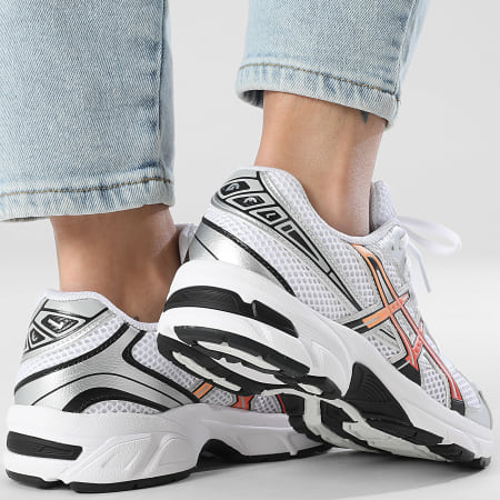 Asics - Sneakers Donna Gel 1130 GS 1204A169 Bianco Red Snapper