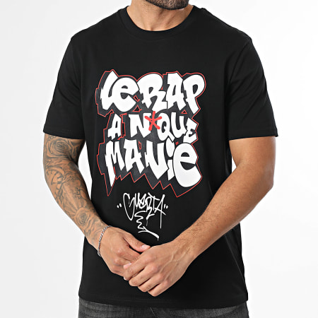 Guerta - Tee Shirt Oversize Large Le Rap A N*qué Ma Vie Noir