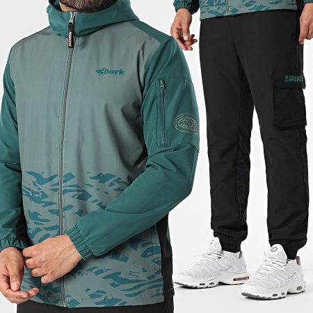 Shark Life - Conjunto Chándal Tempest Verde Negro