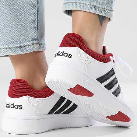 Adidas Performance - Zapatillas Mujer Hoops Classic J KI1044 Footwear White Core Black Team Victory Red