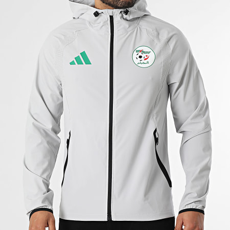 Adidas Sportswear - Veste Capuche Zippée Fédération Algérienne De Football JZ6253 Gris